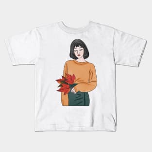 Fall girl (4) Kids T-Shirt